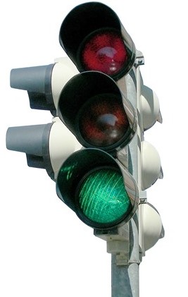 traffic light turned green